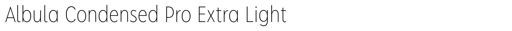 Albula Condensed Pro Extra Light image